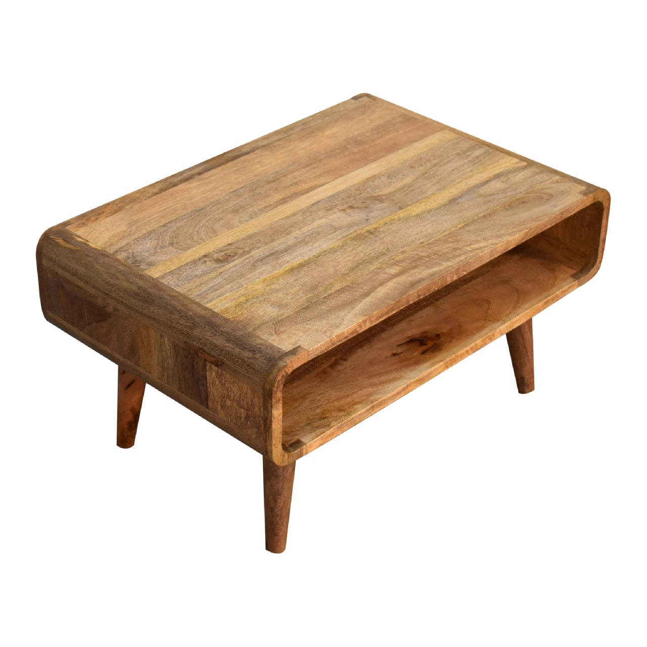 Open Chelf Coffee Table / Media Unit - Nordic Style Handmade Solid Wood