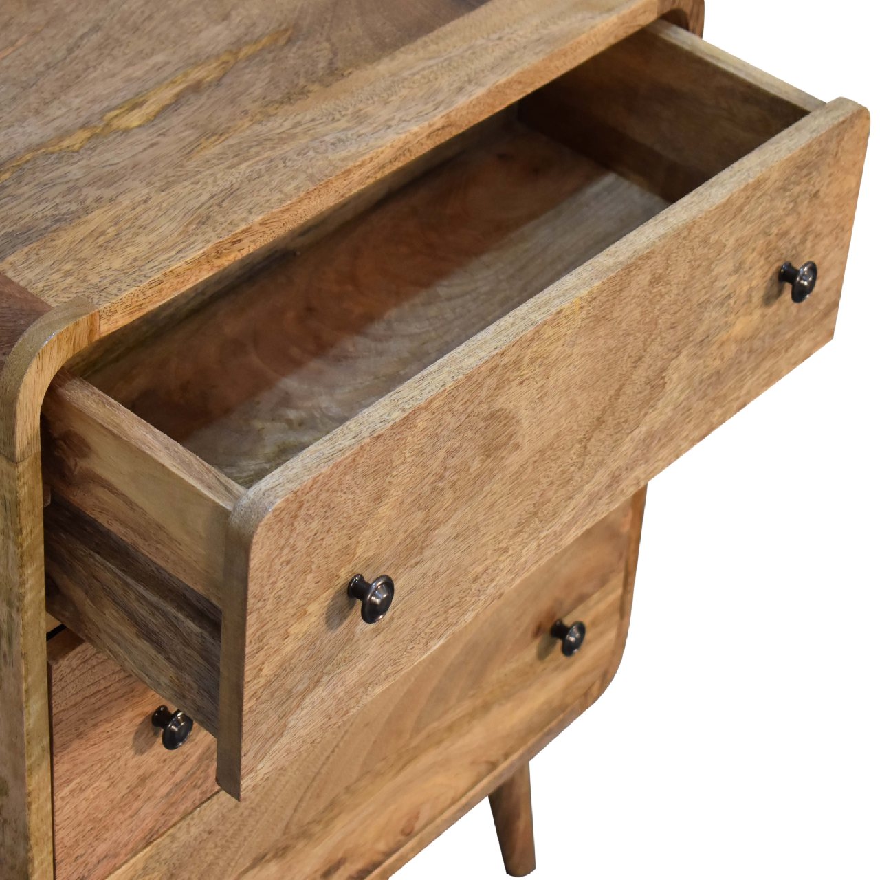 3 Drawer Chest – Handmade Solid Wood Retro Design in Oak Finish