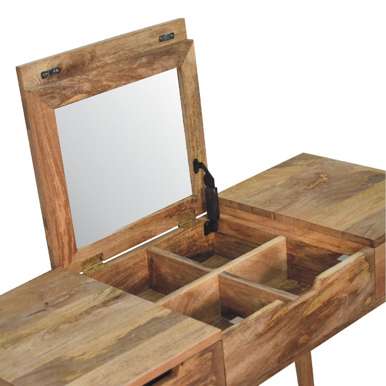 Dressing Table with Drawers & Mirror – Handmade Solid Wood Vanity with Storage