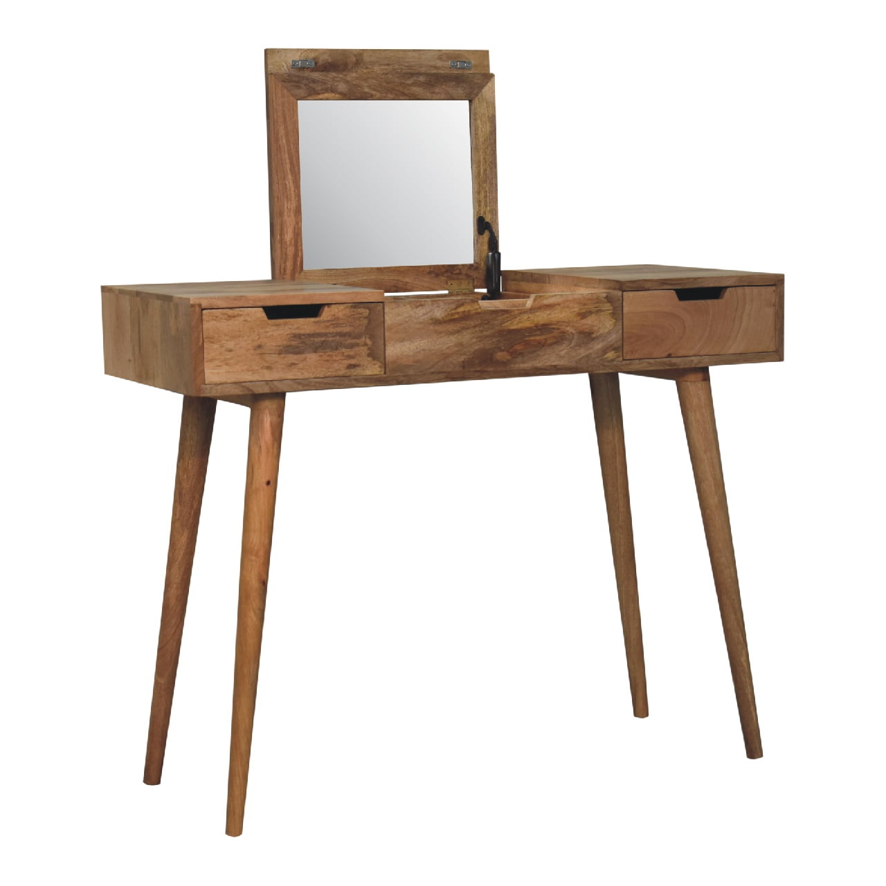 Dressing Table with Drawers & Mirror – Handmade Solid Wood Vanity with Storage