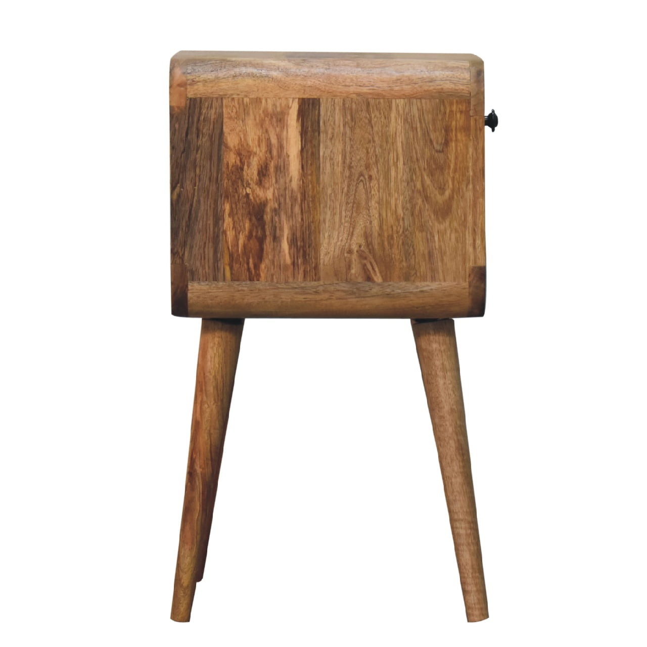 Mini Curve Lower Bedside with Drawer and Shelf - Handmade Solid Wood Bedside