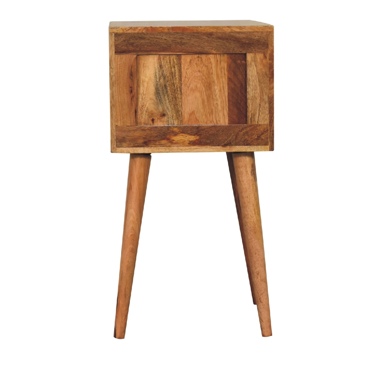 Mini 2 Drawer Oak Bedside Table | Handmade Solid Wood Nightstand