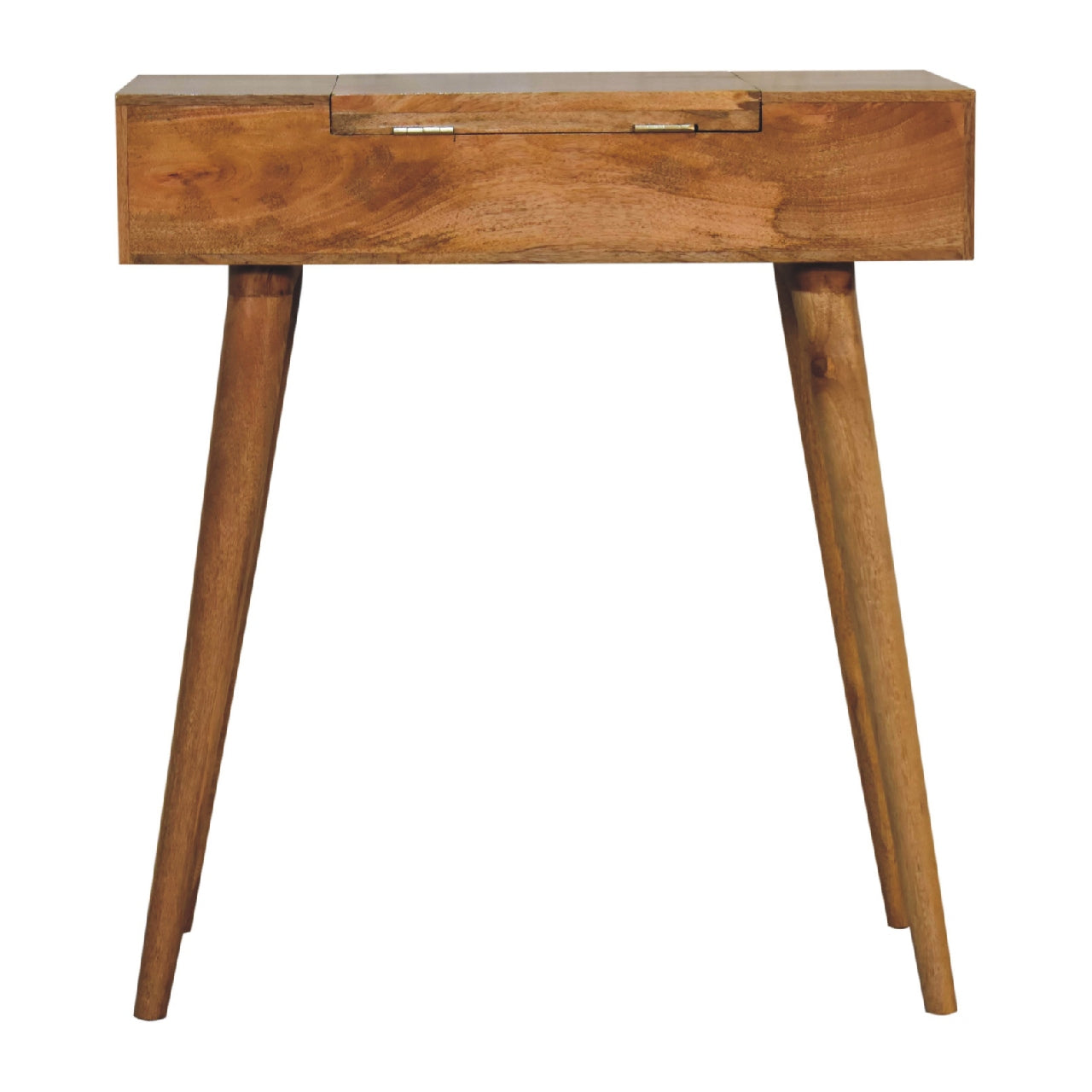 Mini Dressing Table With Storage and Mirror - Handmade Solid Wood Vanity