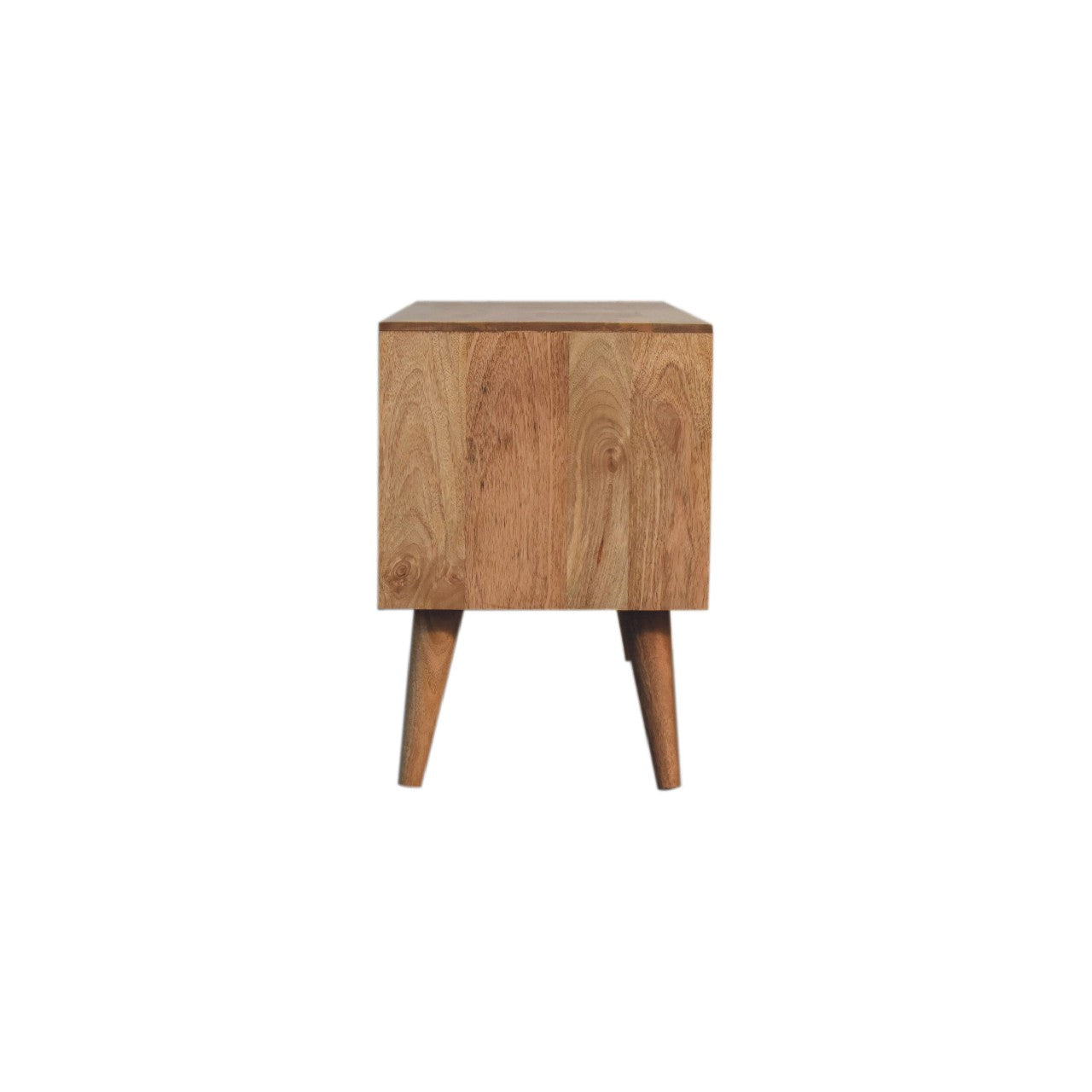 Cubana Media Unit - Cube Carving Tv Stand With Storage and 2 Open Shelves
