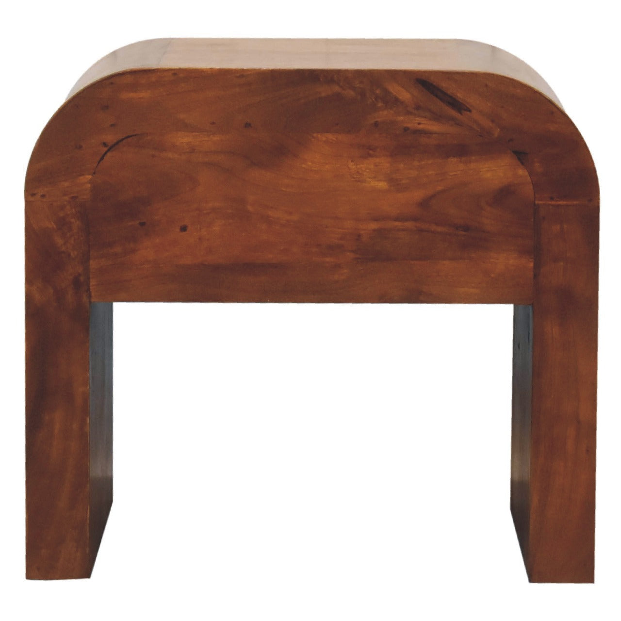 Darcy Chestnut Bedside - Handmade Solid Wood Nightstand with Drawer and Soft Edges