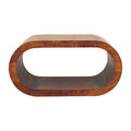 Amaya Coffee Table - Handmade Solid Wood Coffee Table Rounded Design and Open Shelf
