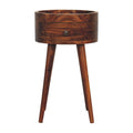 Alina Honey Bedside With Drawer - Handmade Solit Wood Nordic Design