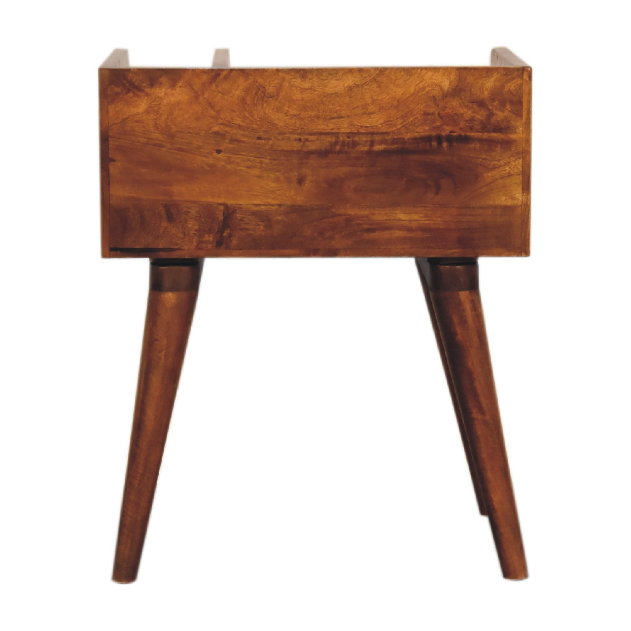Chestnut Collective Bedside Handmade Solid Wood Nightstand with Drawer and Open Shelf