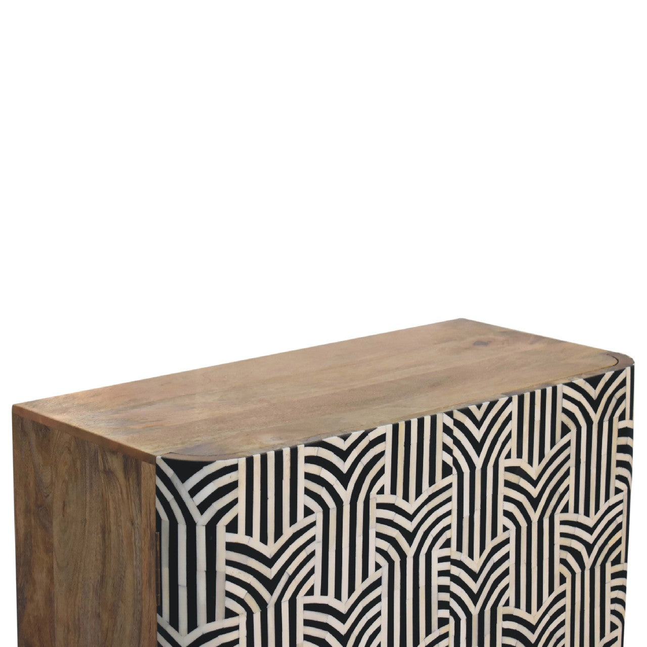 Bone Inlay Cabinet Sideboard - Handmade Solid Wood Bohemian Design