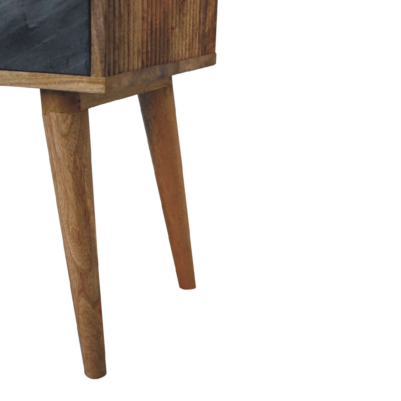 Handmade Solid Wood Nightstand with 2 Drawers Slade Design & Nordic Legs