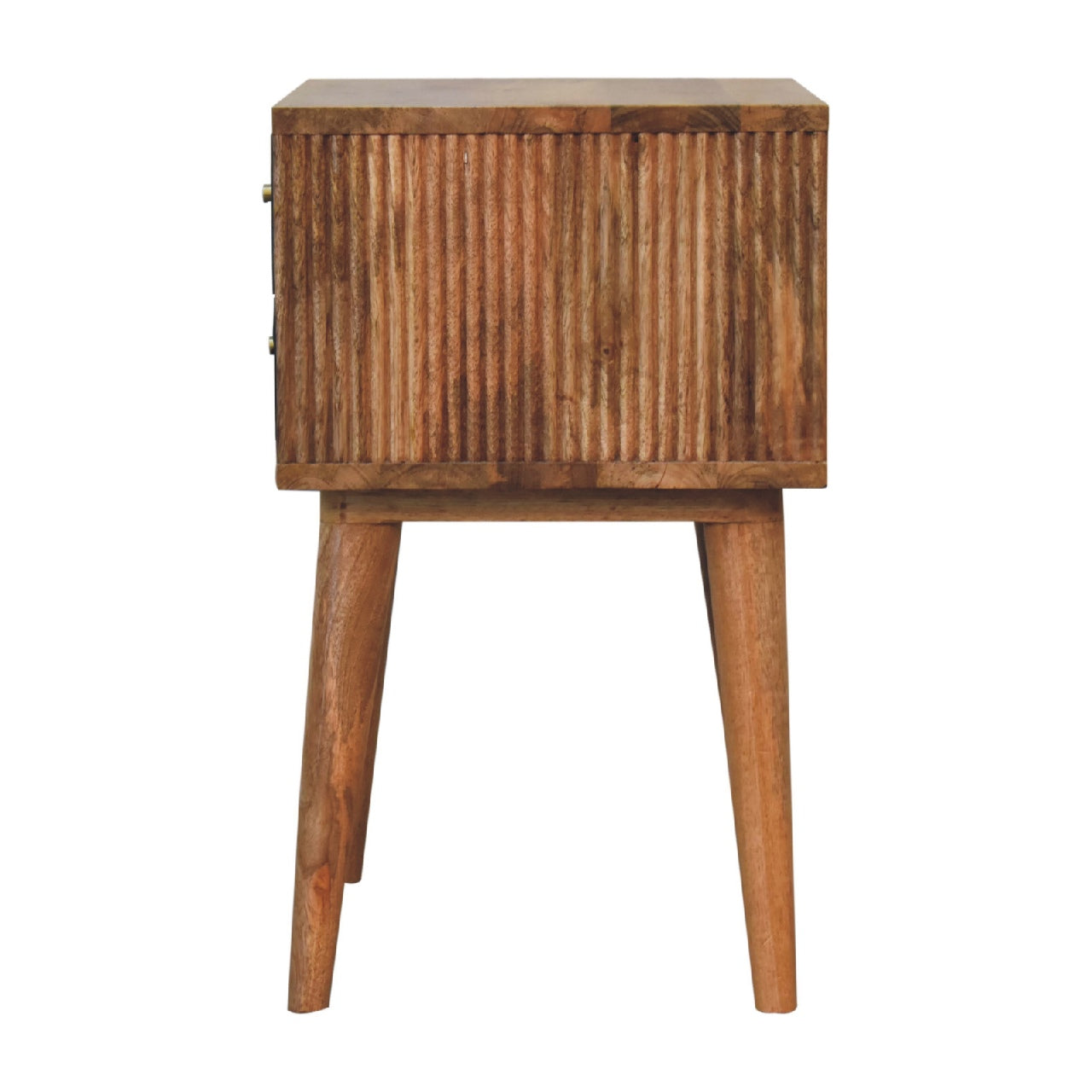 Handmade Solid Wood Nightstand with 2 Drawers Slade Design & Nordic Legs