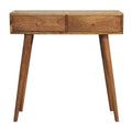 Larissa Aztec Rattan Console Table With 2 Drawers - Handmade Solid Wood