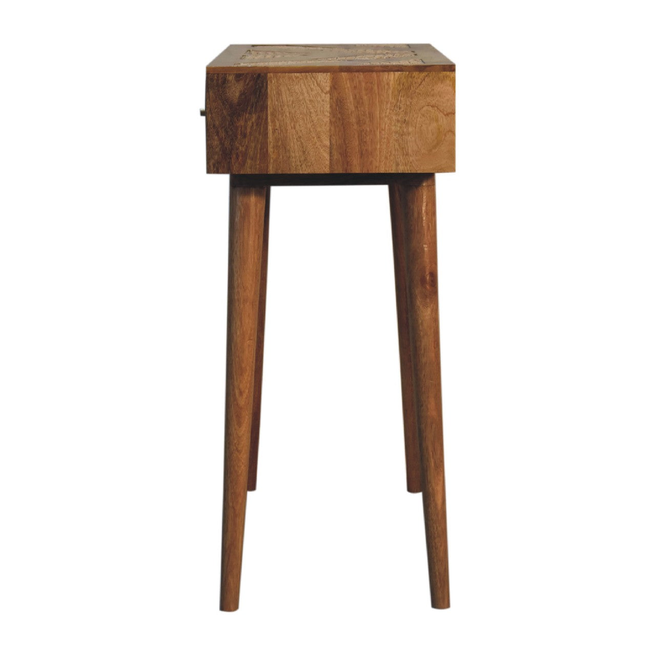 Larissa Aztec Rattan Console Table With 2 Drawers - Handmade Solid Wood