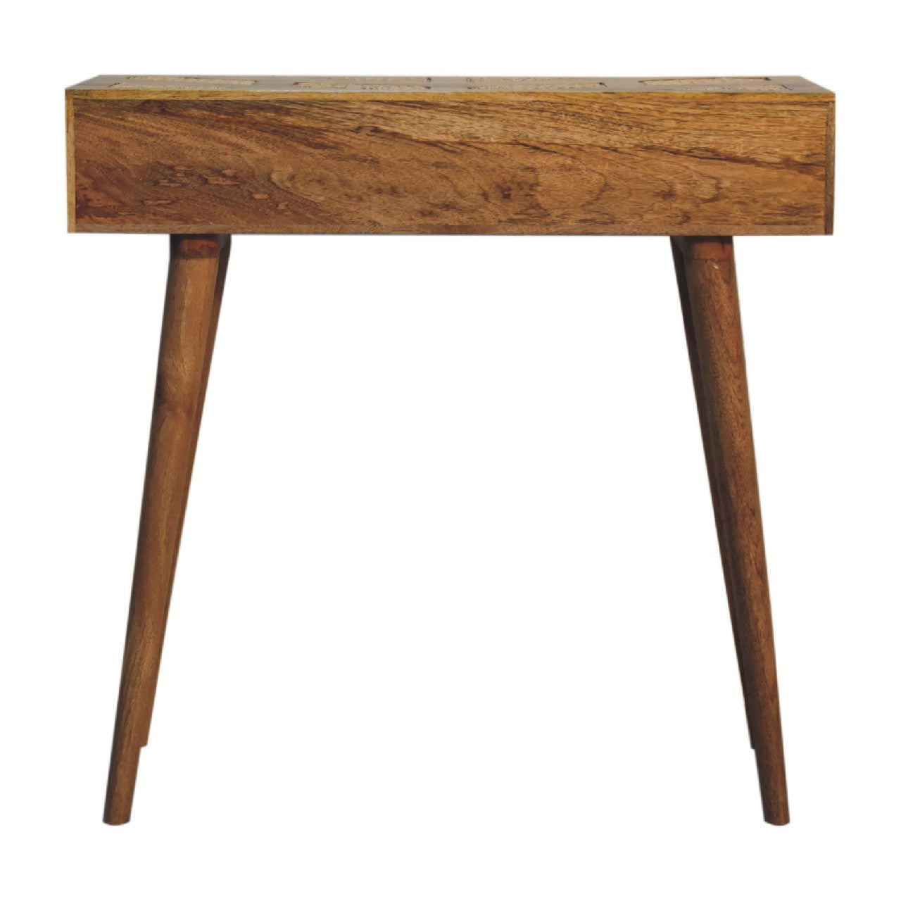 Larissa Aztec Rattan Console Table With 2 Drawers - Handmade Solid Wood