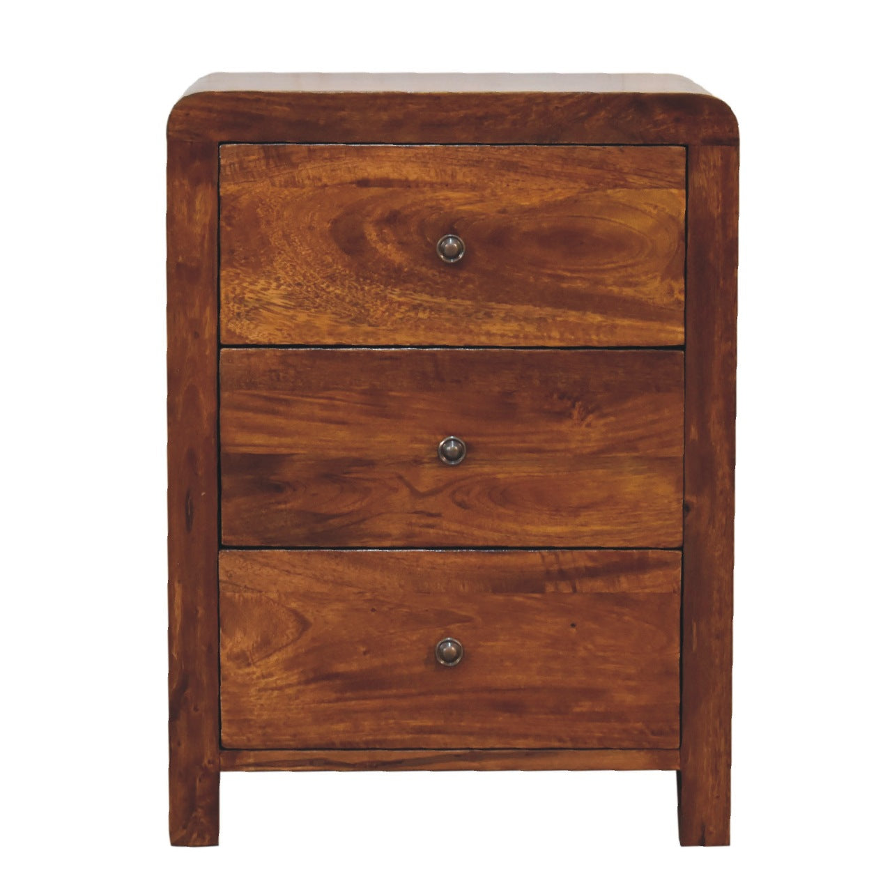 Aspen 3 Drawer Bedside - Handmade Solid Wood Luxury Furniture