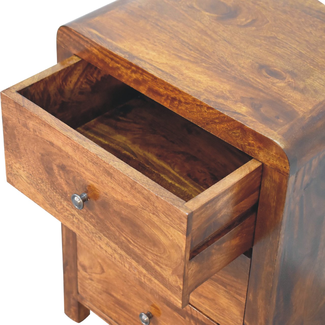 Aspen 3 Drawer Bedside - Handmade Solid Wood Luxury Furniture