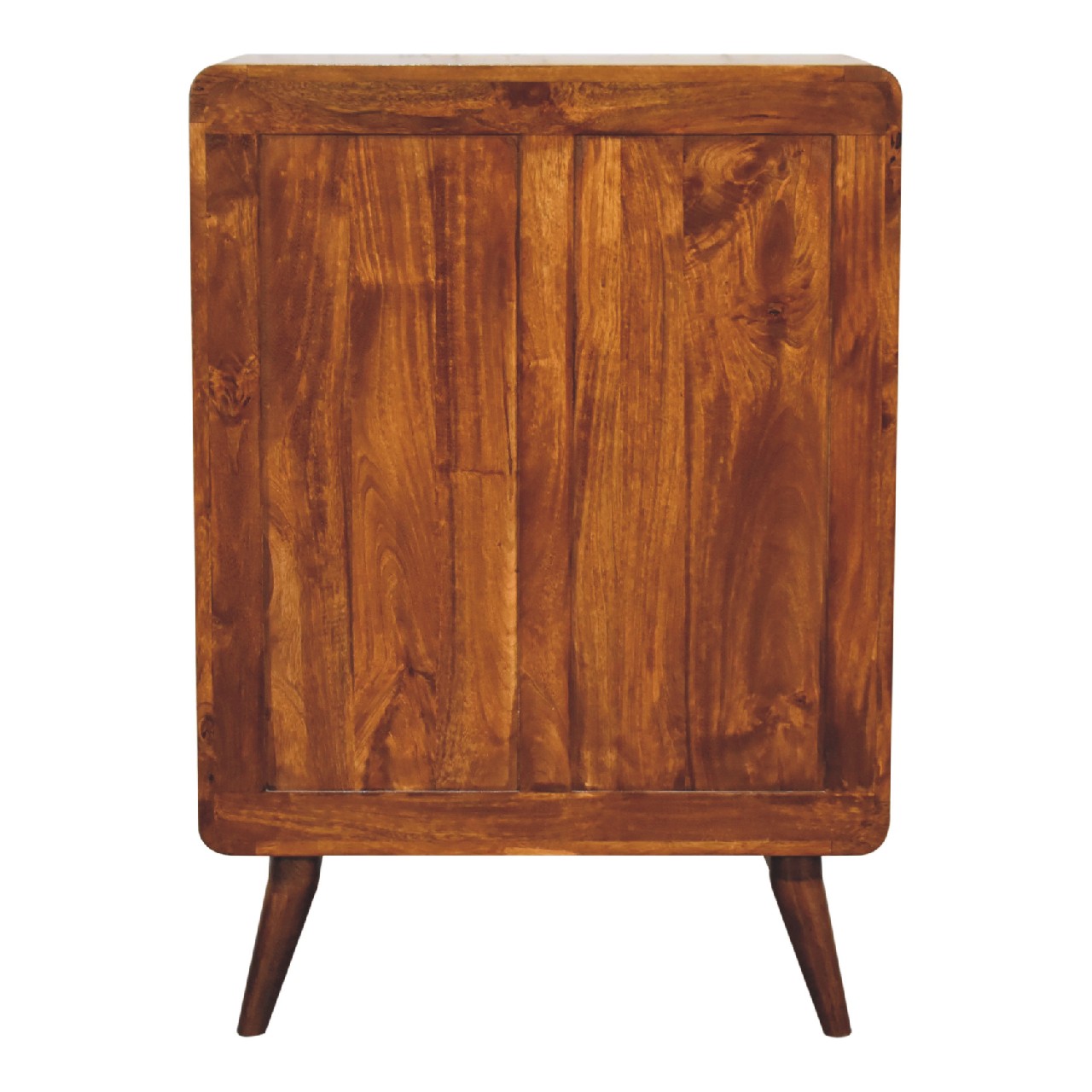 5 Drawer Curved Chestnut Chest – Handmade Solid Wood Classic Nordic Design