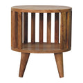Ariella Single Shelf Bedside - Handmade Solid Wood Slatted Japanese Design