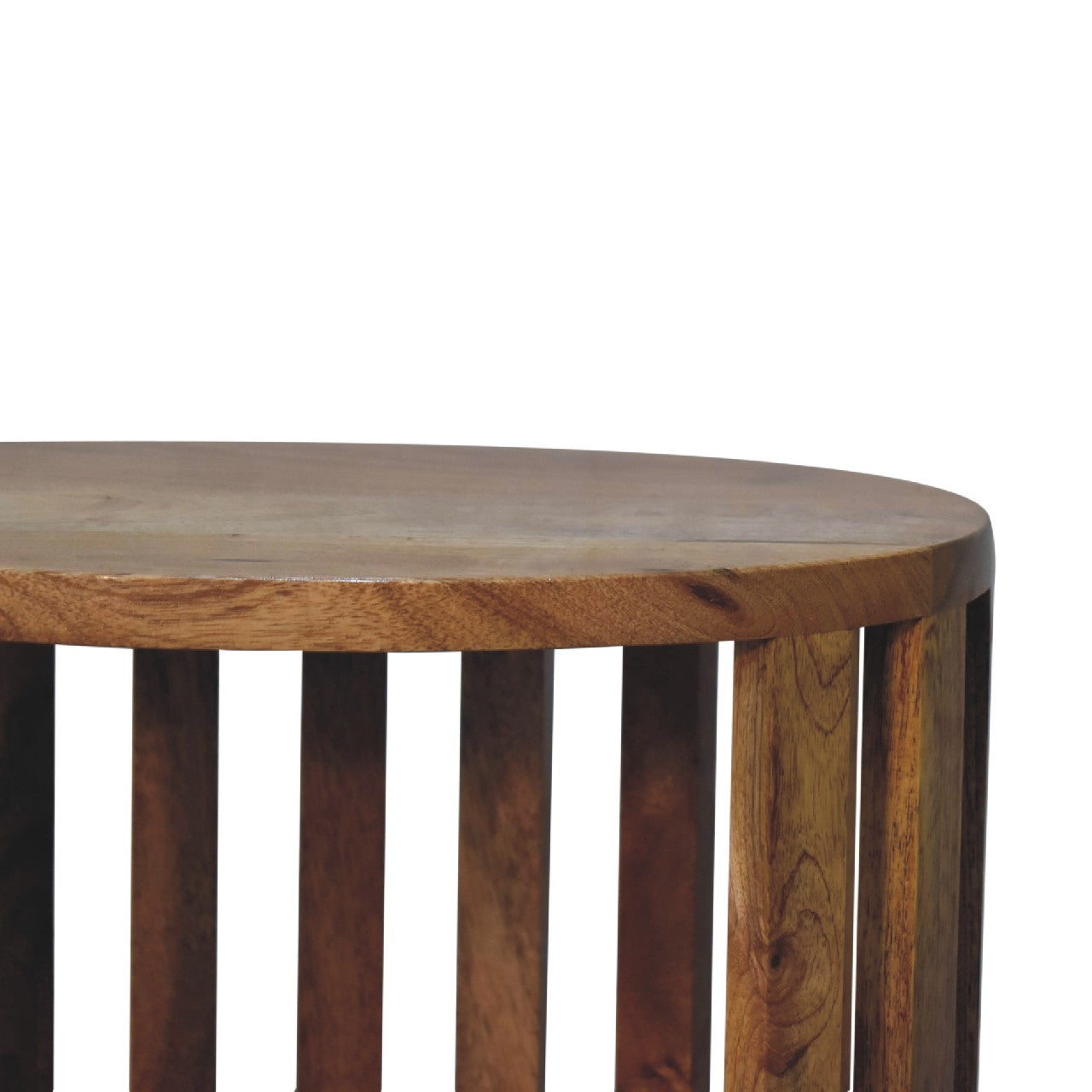Ariella Single Shelf Bedside - Handmade Solid Wood Slatted Japanese Design
