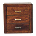 3 Drawer Luca Bedside - Handmade Solid Wood Nightstand with Drawer
