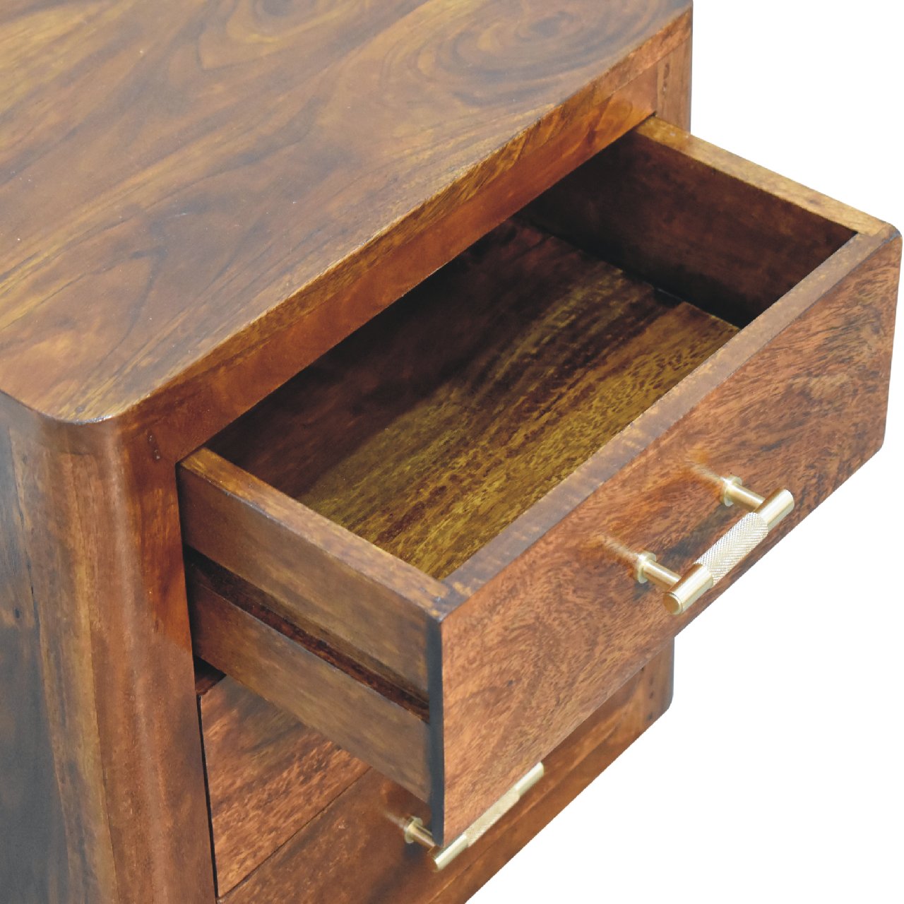 3 Drawer Luca Bedside - Handmade Solid Wood Nightstand with Drawer