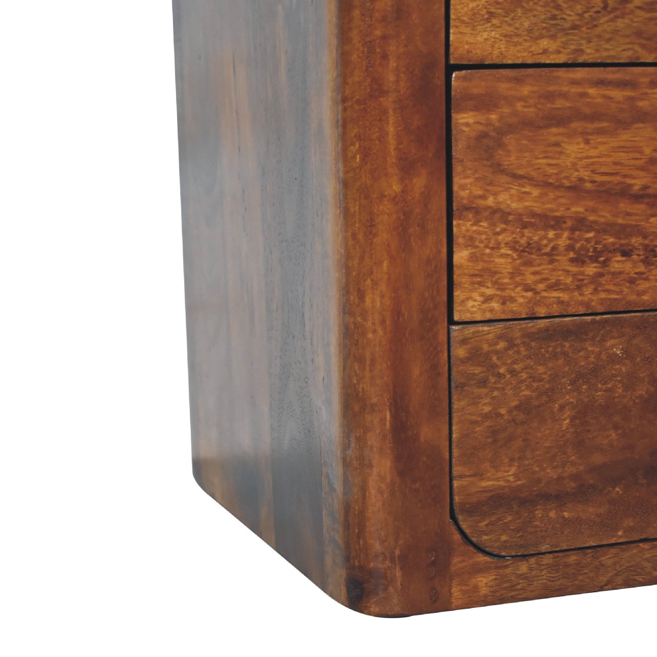 3 Drawer Luca Bedside - Handmade Solid Wood Nightstand with Drawer