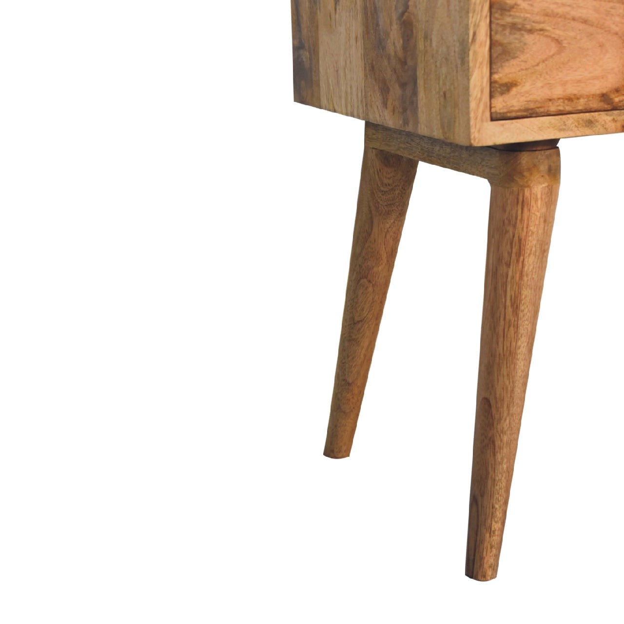 Oak-ish Collective Bedside Handmade Solid Wood Nightstand with Drawer and Open Shelf