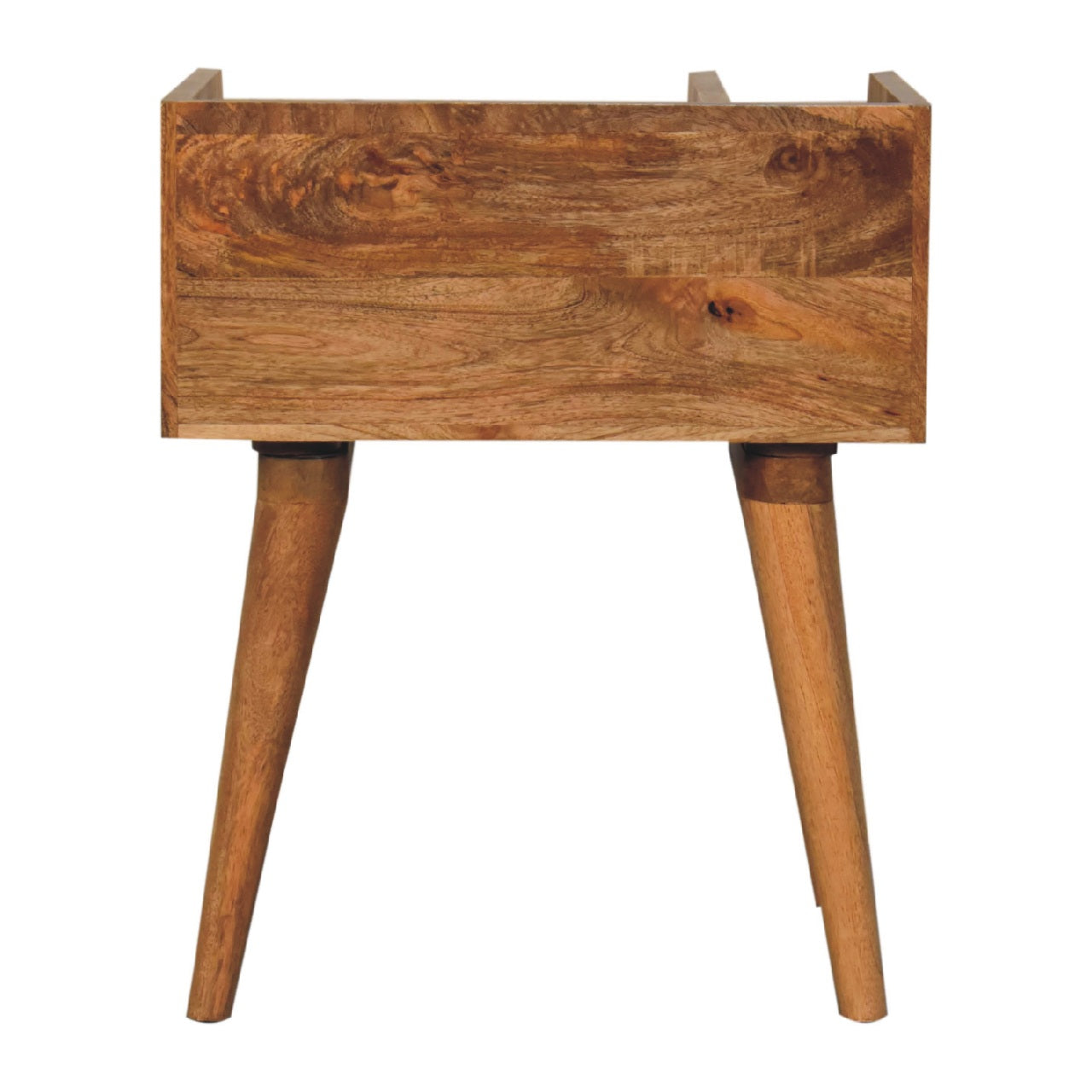 Oak-ish Collective Bedside Handmade Solid Wood Nightstand with Drawer and Open Shelf