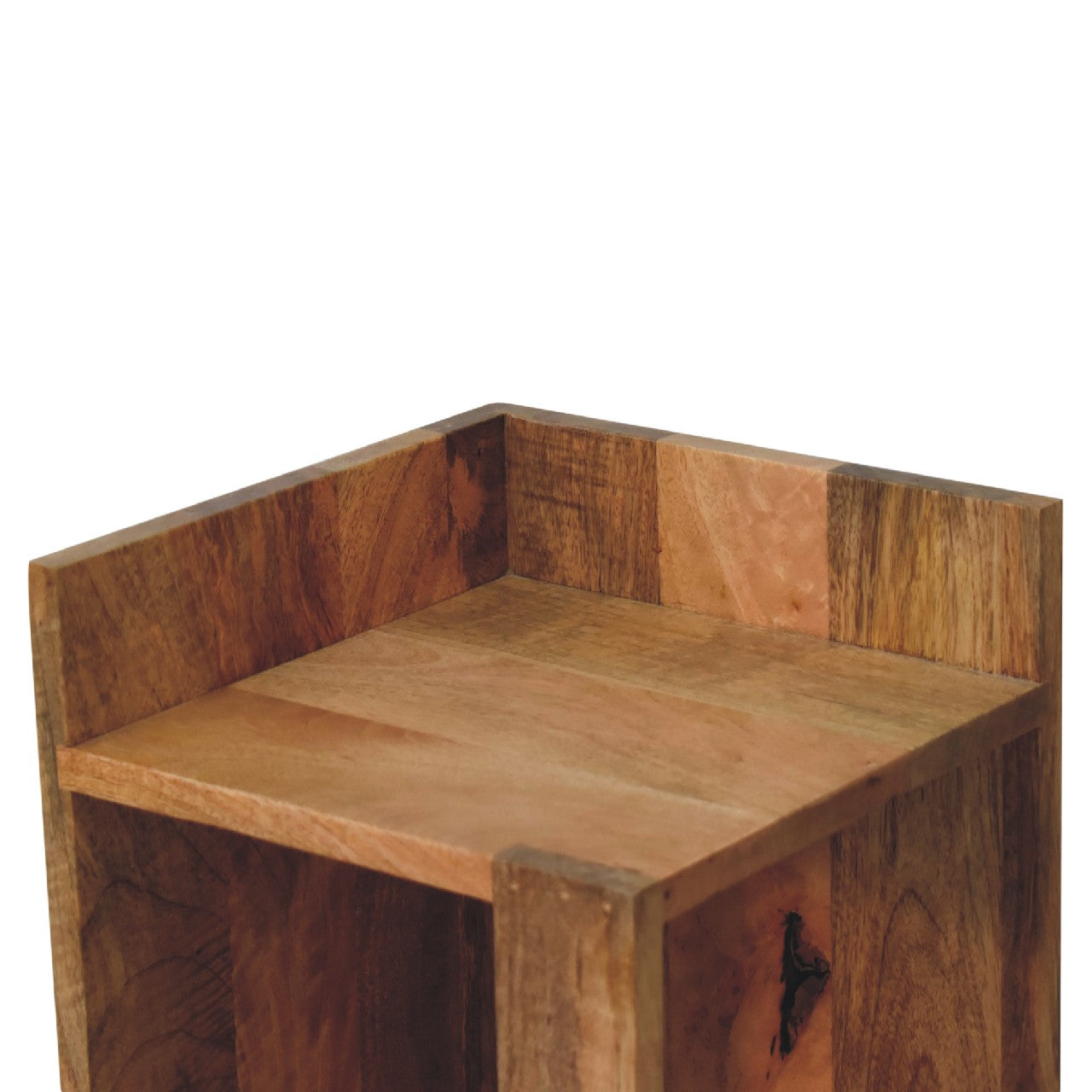 Box Bedside - Handmade Solid Wood Nightstand Brown Oak