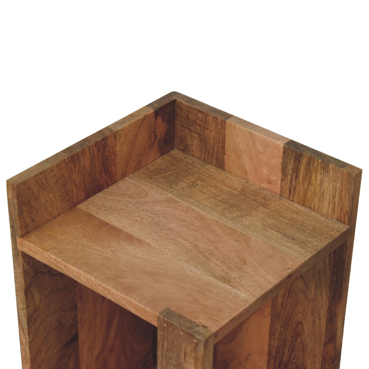 Box Bedside - Handmade Solid Wood Nightstand Brown Oak