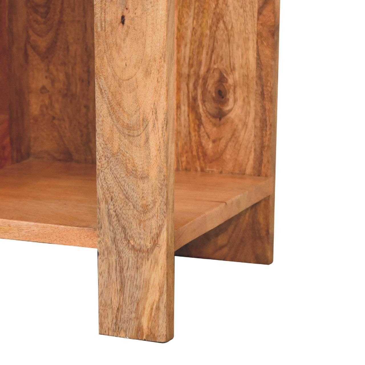 Box Bedside - Handmade Solid Wood Nightstand Brown Oak