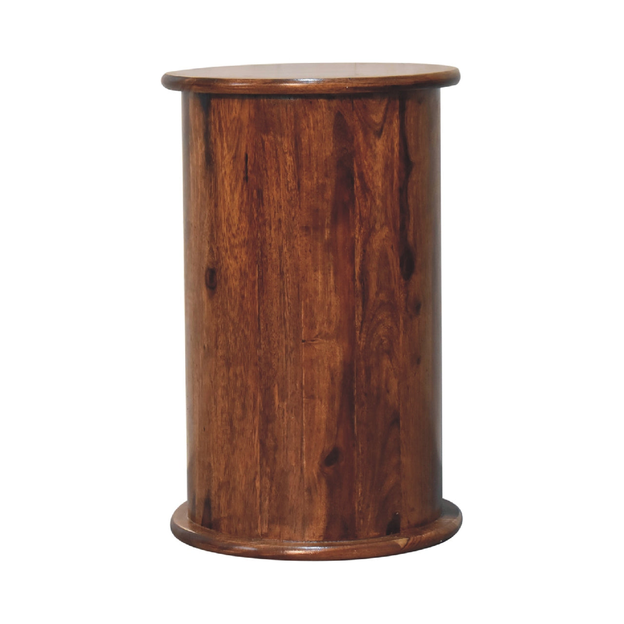 3 Drawer Chestnut Sheesham Drum - Handmade Solid Wood Storage
