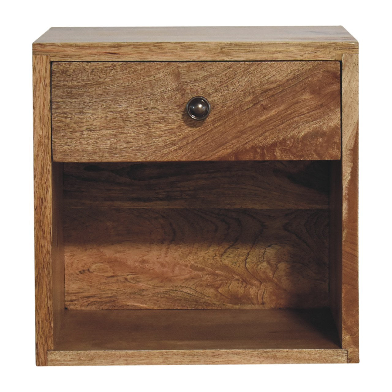 Floating Mini Classic Bedside - Handmade Solid Wood With Drawer And Shelf