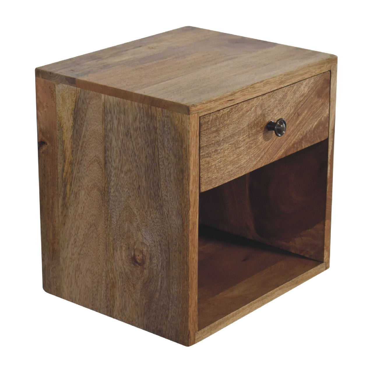 Floating Mini Classic Bedside - Handmade Solid Wood With Drawer And Shelf