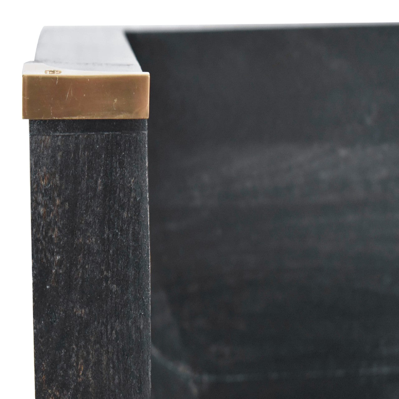 Indira Floating Console Table - Handmade Solid Wood Wall-Mounted Table in Black