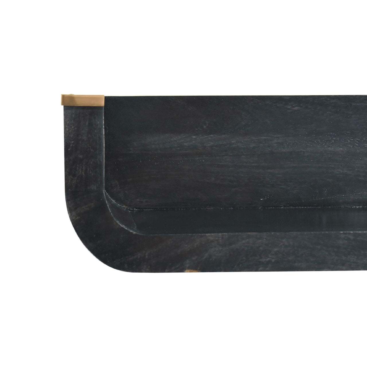Indira Floating Console Table - Handmade Solid Wood Wall-Mounted Table in Black