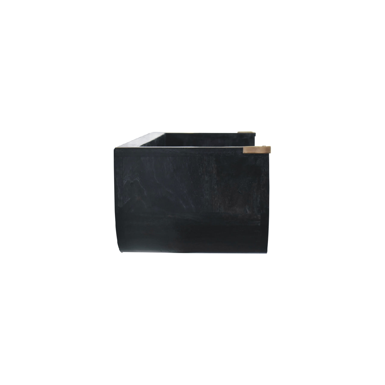Indira Floating Console Table - Handmade Solid Wood Wall-Mounted Table in Black