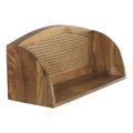 Larissa Open Wall Mounted Shelf - Solid Wood And Rattan
