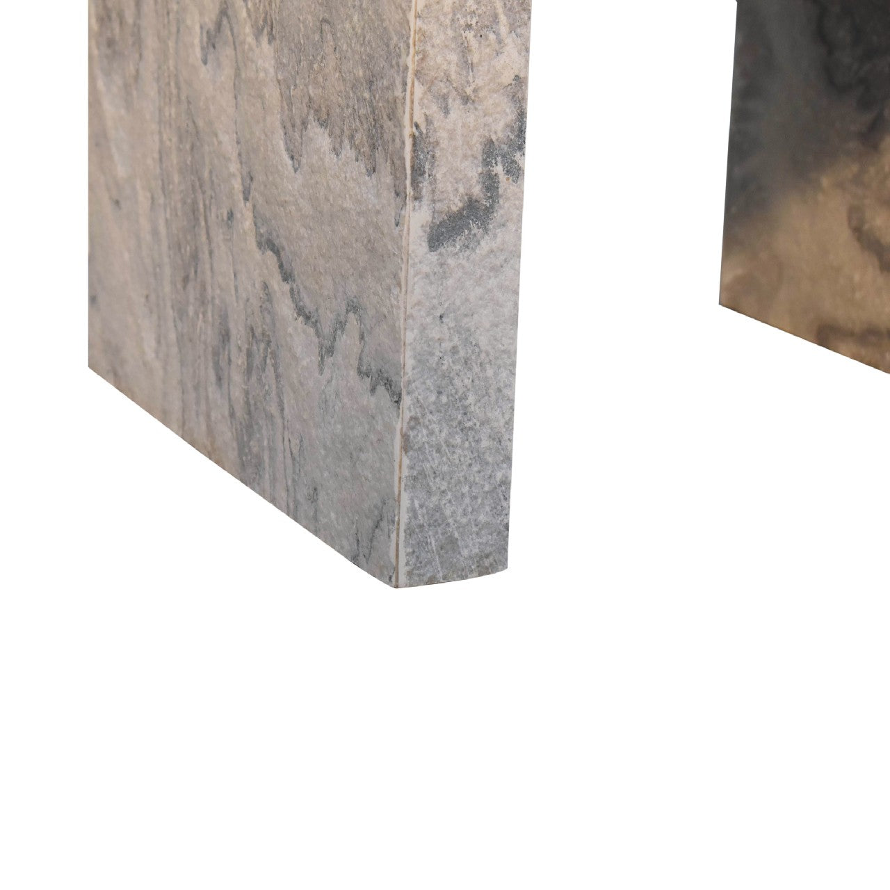 Nouveau Bedside - Handmade Solid Wood With Drawer Marble Effect