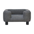 Mini Battleship Tweed Pet Sofa Bed - Handmade Solid Wood Frame with Tweed Upholstered Pet Bed