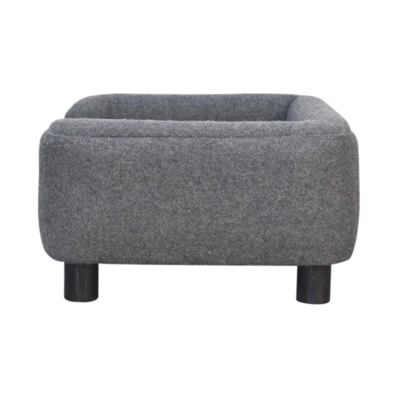 Mini Battleship Tweed Pet Sofa Bed - Handmade Solid Wood Frame with Tweed Upholstered Pet Bed