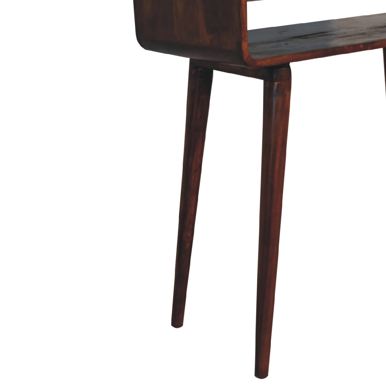 Sonata Chestnut Console Table – Handmade Solid Wood Hallway Table with 2 Drawer and Lower Shelf