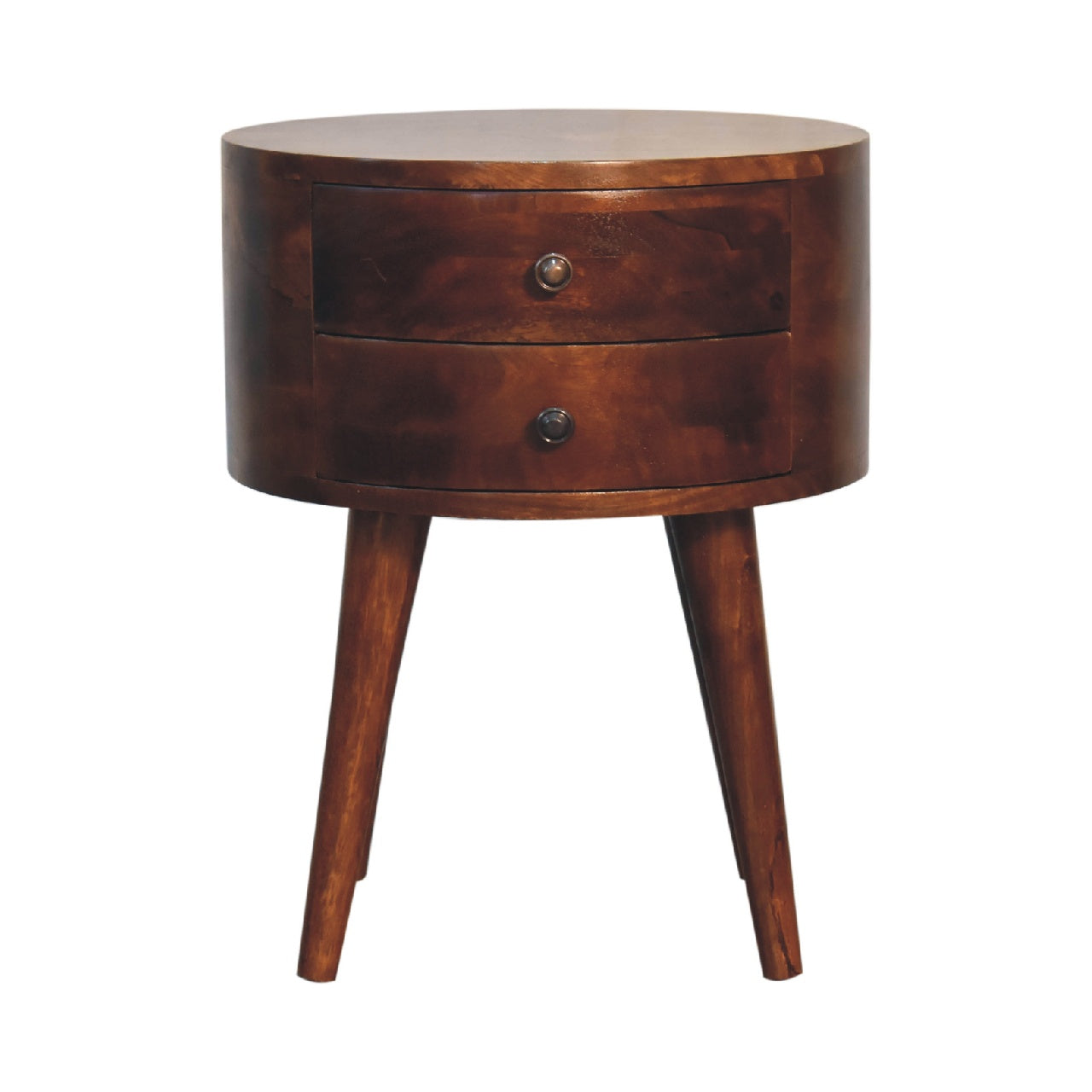 Odyssey Bedside - Handmade Solid Wood Nightstand with 2 Drawer