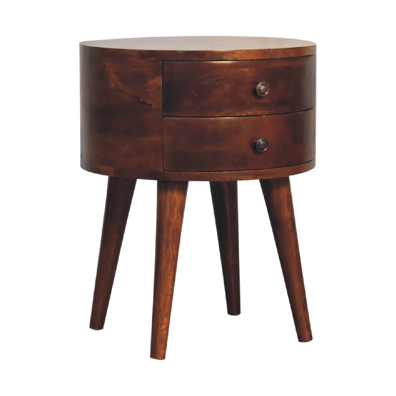 Odyssey Bedside - Handmade Solid Wood Nightstand with 2 Drawer