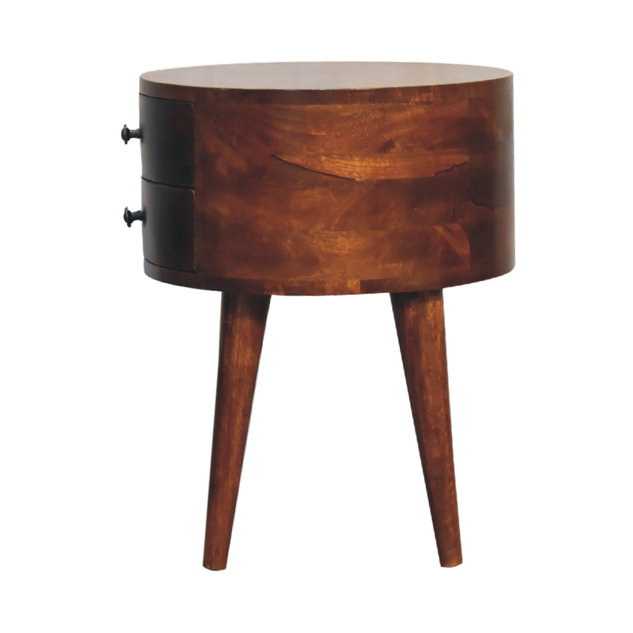 Odyssey Bedside - Handmade Solid Wood Nightstand with 2 Drawer