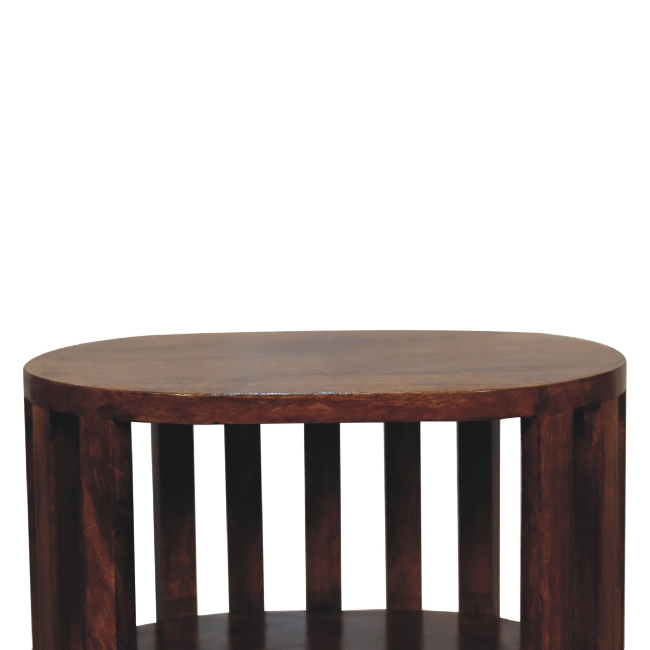 Ariella Double Shelf Chestnut Bedside - Handmade Solid Wood Japanese Design