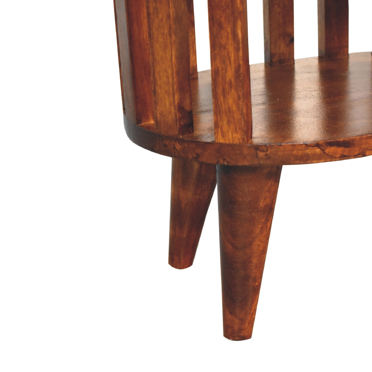 Ariella Double Shelf Chestnut Bedside - Handmade Solid Wood Japanese Design