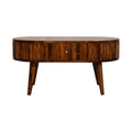 2 Drawer Ridged Chestnut Coffee Table – 100% Solid Wood