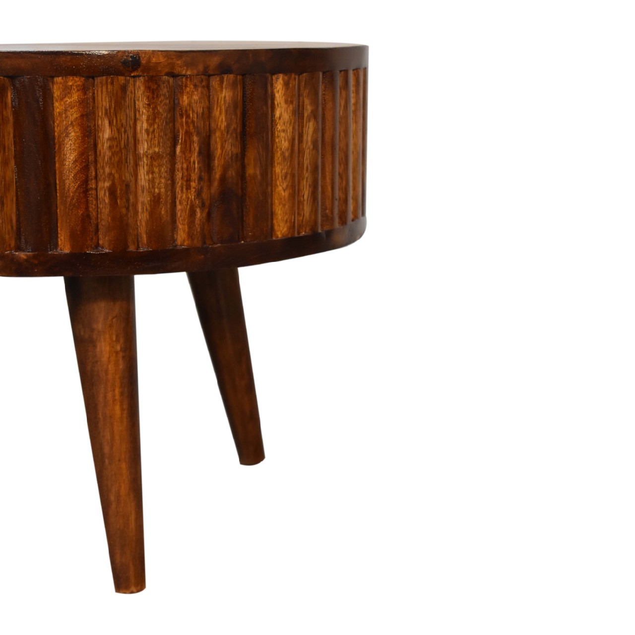 2 Drawer Ridged Chestnut Coffee Table – 100% Solid Wood