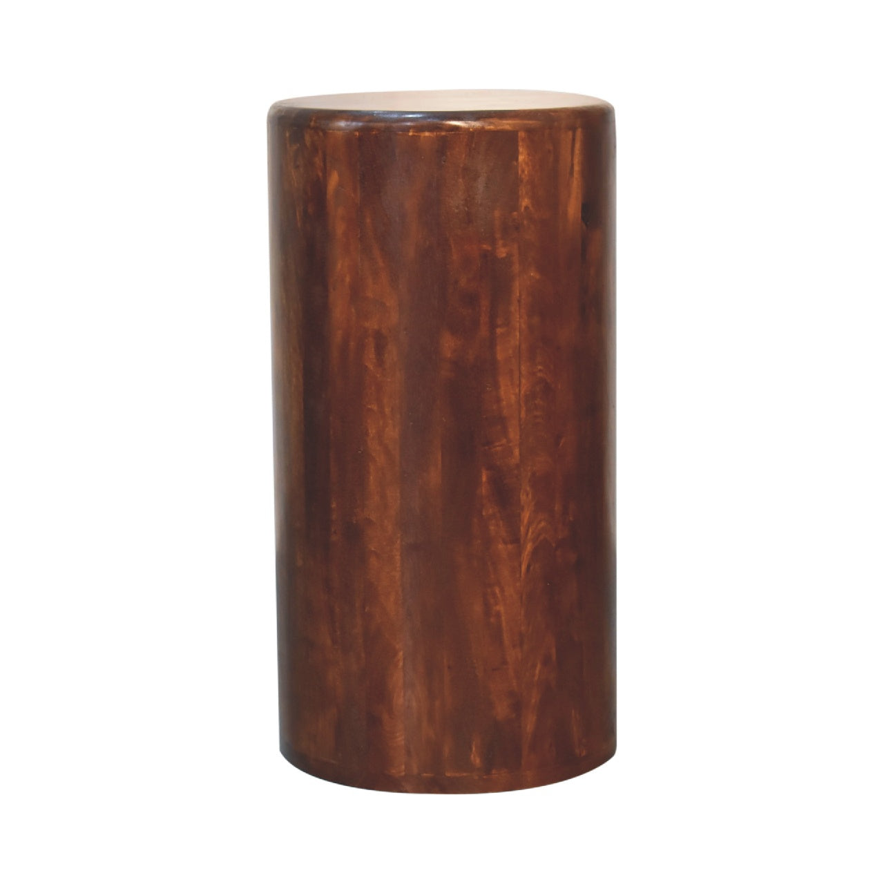 Chestnut Drum Chest - Handmade Solid Wood Round Storage Chest with 3 Drawers